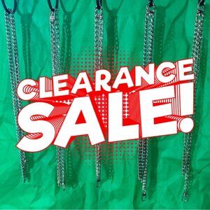 Silver Tone Bundle Of Five (5) Heavyweight Chains For Bags And Wallets